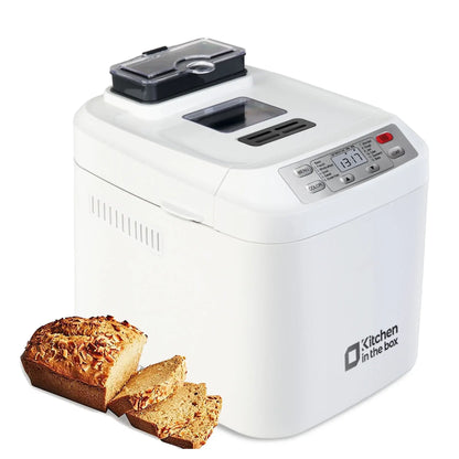 Bread Maker Machine, 12-in-1 Automatic Bread Machine with Fruit Nut Auto Dispenser, 2LB Large Capacity, Gluten-Free, 13H Delay Timer, 1H Keep Warm, 3 Crust Colors for Home Baking