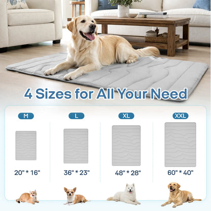 Cooling Pet Mat, Eco-Friendly Cooling Pad for Large Dog, SummerVibes Cooling Mats for Dog Bed, Cool Dog Stuff, Washable Pet Mat, Use in Crate, Trunk, Camping, Outdoors, Portable,Machine Washable, Durable, Without Gel, Outdoorfun