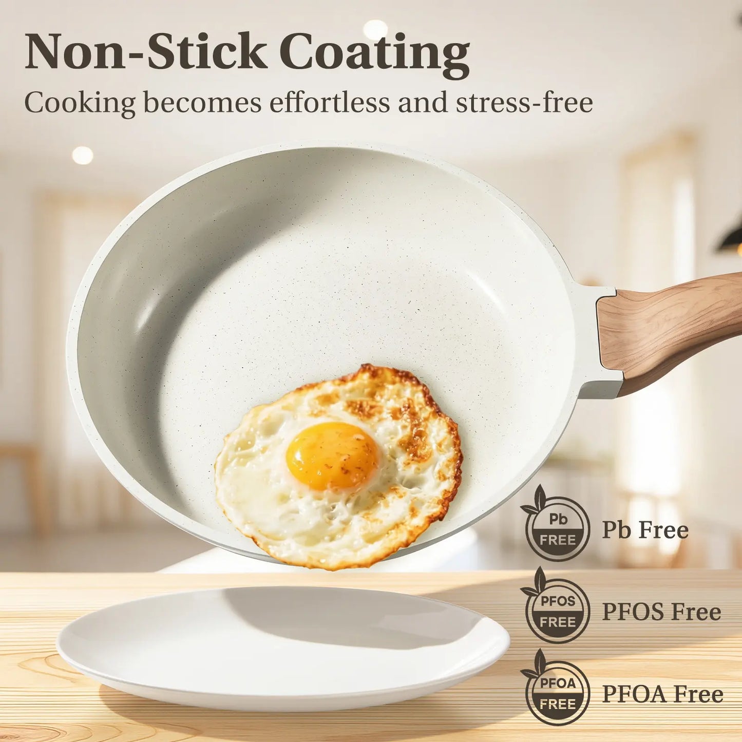25-Piece Sturdy Non-Stick Ceramic Granite Cookware Set - Lightweight Aluminum Cooking Pot Set, Glass Lids, Stay-Cool Handles, Induction Compatible, Anti-Adherent Household Items for Healthy Cooking, Nonstick Cookware Sets