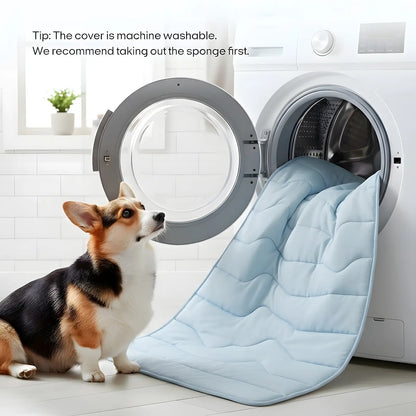 Cooling Pet Mat, Eco-Friendly Cooling Pad for Large Dog, SummerVibes Cooling Mats for Dog Bed, Cool Dog Stuff, Washable Pet Mat, Use in Crate, Trunk, Camping, Outdoors, Portable,Machine Washable, Durable, Without Gel, Outdoorfun
