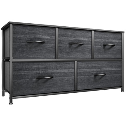 5-Drawer Fabric Dresser Chest - Fabric Chests Drawers, Modern Storage Cabinets, Storage Organizer for Bedroom Items