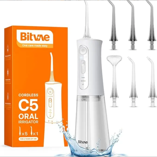 Water Flosser for Teeth - Cordless Portable Oral Irrigator, Powerful and Rechargeable, IPX7 Waterproof for whitening tablets ,Water Flosser for teeth cleane- Dental Kit