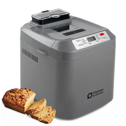 Bread Maker Machine, 12-in-1 Automatic Bread Machine with Fruit Nut Auto Dispenser, 2LB Large Capacity, Gluten-Free, 13H Delay Timer, 1H Keep Warm, 3 Crust Colors for Home Baking